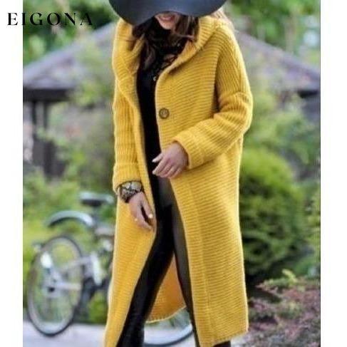 Casual Knitted Long Coat Yellow also bought Best Sellings cardigan cardigans clothes Plus Size tops Topseller