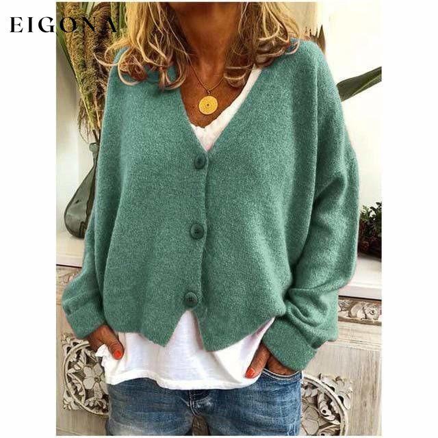 Fashion Casual V-Neck Coat Green also bought Best Sellings cardigan cardigans clothes Plus Size Sale tops Topseller