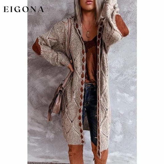Casual Hooded Long Cardigan Khaki also bought Best Sellings cardigan cardigans clothes Sale tops Topseller