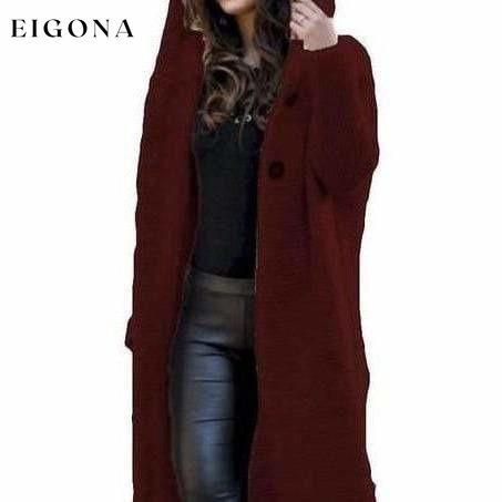 Casual Knitted Long Coat Wine Red also bought Best Sellings cardigan cardigans clothes Plus Size tops Topseller
