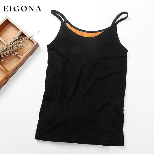 Thermal Tank Top for Women Black __stock:200 clothes refund_fee:800 tops