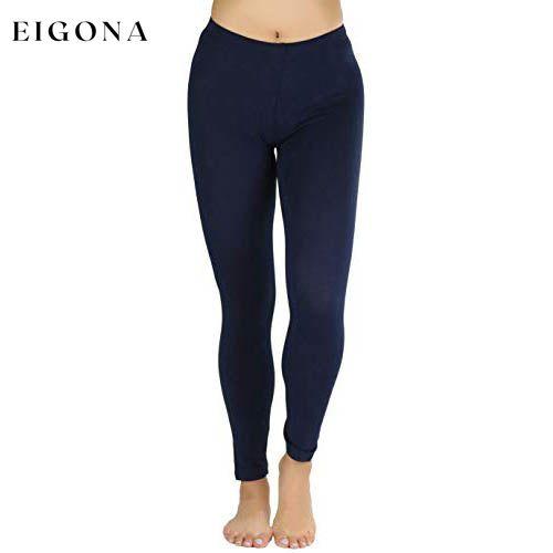 Women's Skinny Fit Cotton Full Length Leggings - Regular and Plus Sizes Navy __stock:100 bottoms refund_fee:800 show-color-swatches