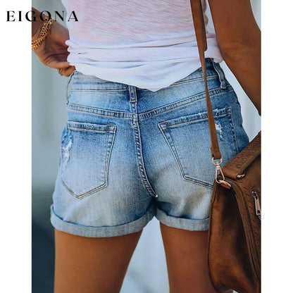 Women's Casual Fashion Jeans Denim Shorts __stock:200 bottoms refund_fee:1200