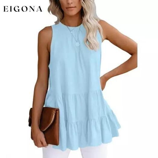 Women's Casual Shirley Top Light Blue __stock:500 clothes refund_fee:800 tops