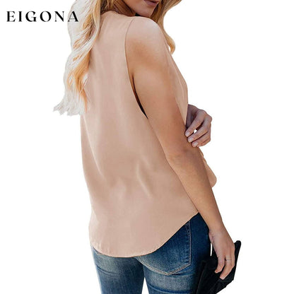 Womens Casual Summer Tie Sleeve Wrap V Neck Chiffon Blouses Tops Shirts __stock:500 clothes refund_fee:800 tops