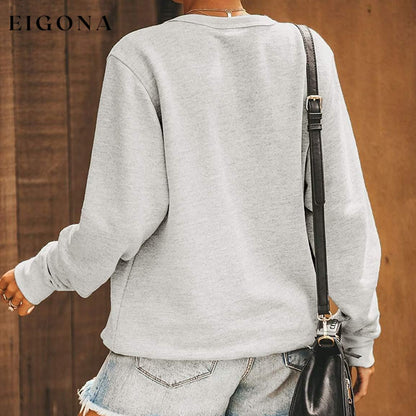 Women's Cute Long Sleeve Top Loose Crewneck Pullover Sweatshirt __stock:50 clothes refund_fee:1200 tops