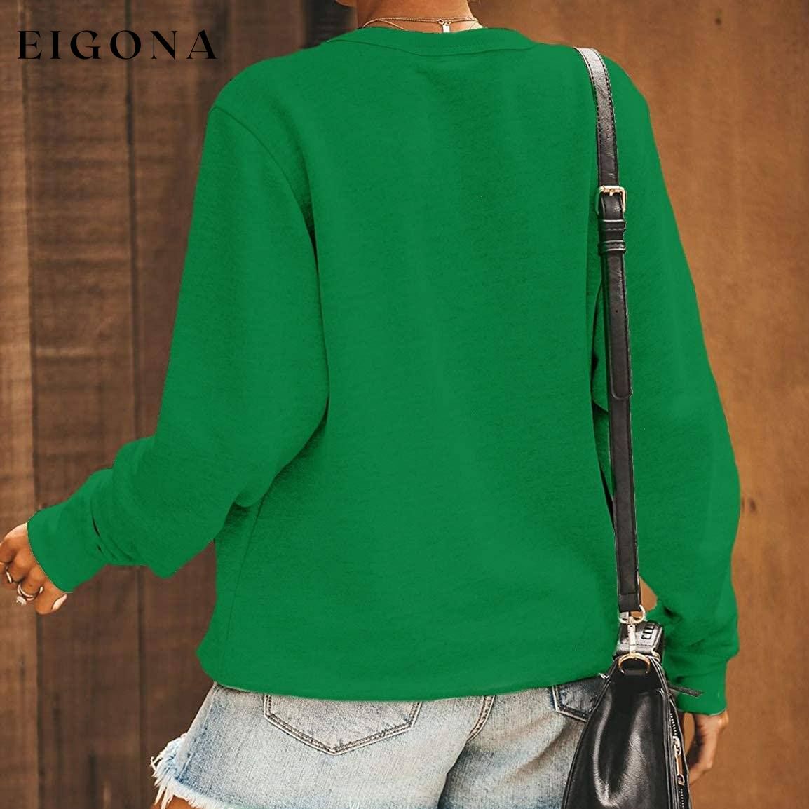 Women's Cute Long Sleeve Top Loose Crewneck Pullover Sweatshirt __stock:50 clothes refund_fee:1200 tops