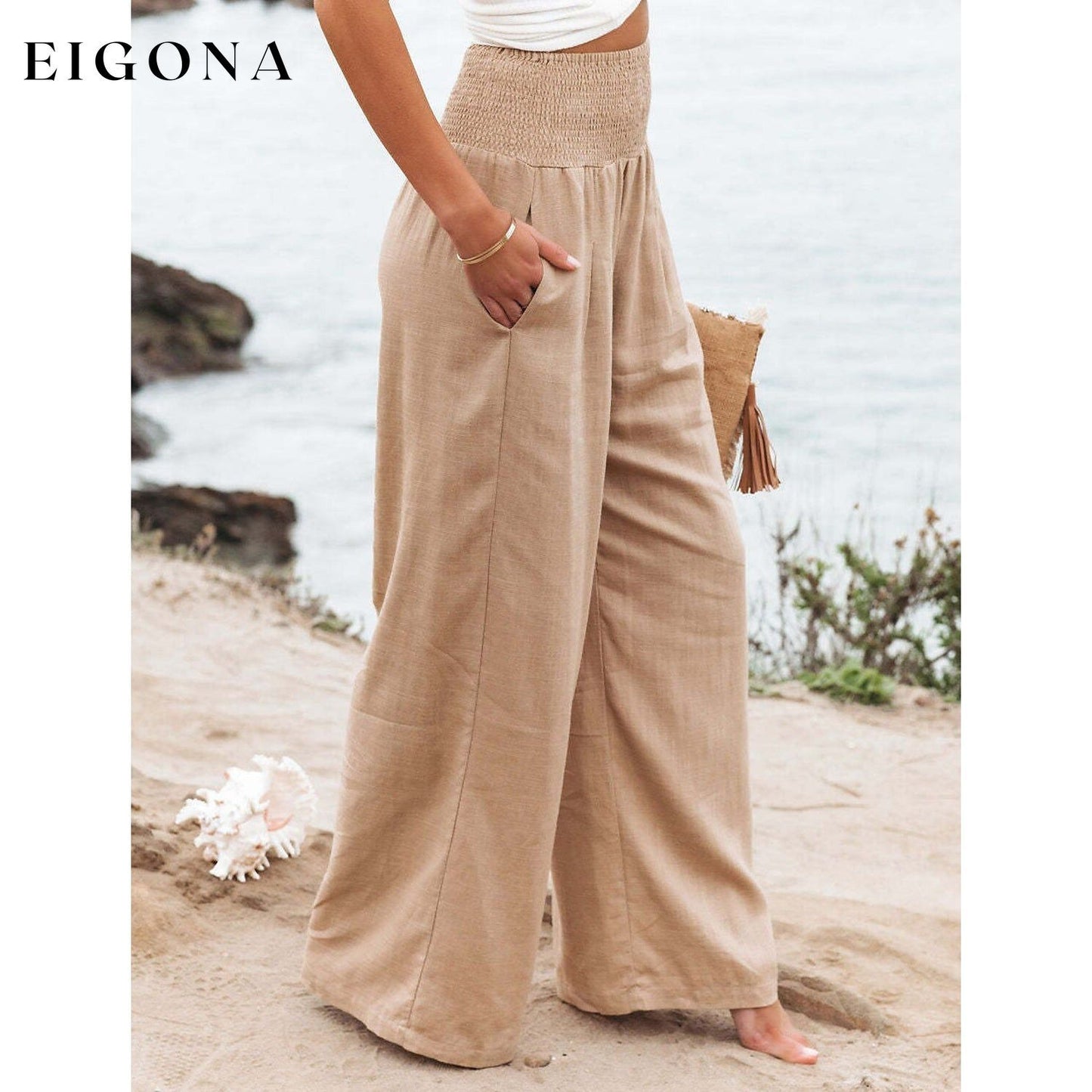 Women's High Waist Loose Wide Leg Pants __stock:200 bottoms refund_fee:1200