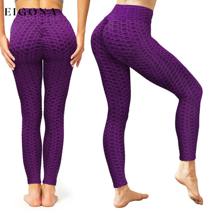 Women's High-Waist Tik-tok Booty Leggings Purple __stock:50 bottoms refund_fee:800