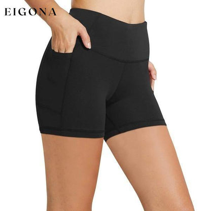 Women's High Waist Workout Biker Yoga Shorts with Side Pockets bottoms refund_fee:800