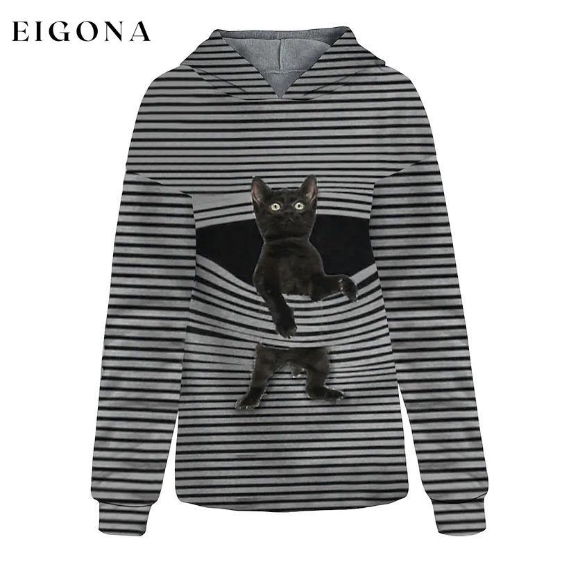Women's Hoodie Pullover Cat Graphic Casual Daily Basic Hoodies Sweatshirts __stock:50 clothes refund_fee:800 tops