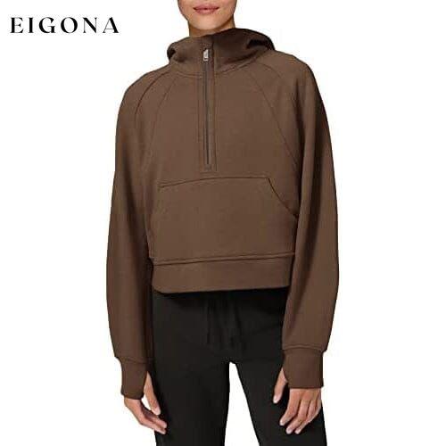 Women's Hoodies Fleece Lined Collar Pullover Coffee __stock:200 clothes refund_fee:1200 tops