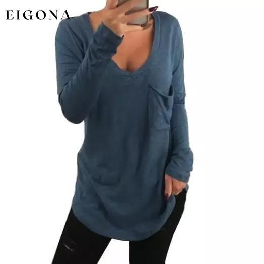Women's Sheri Casual Top Blue __stock:500 clothes refund_fee:800 tops