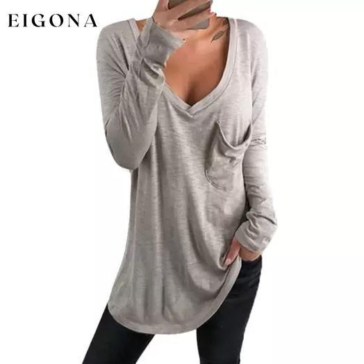 Women's Sheri Casual Top Gray __stock:500 clothes refund_fee:800 tops