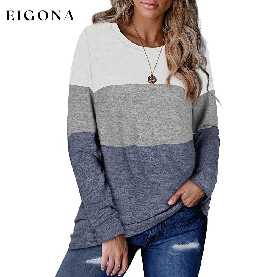Women's Long Sleeve Sweater Tops - Assorted Styles White Blue __stock:500 clothes Low stock refund_fee:800 tops