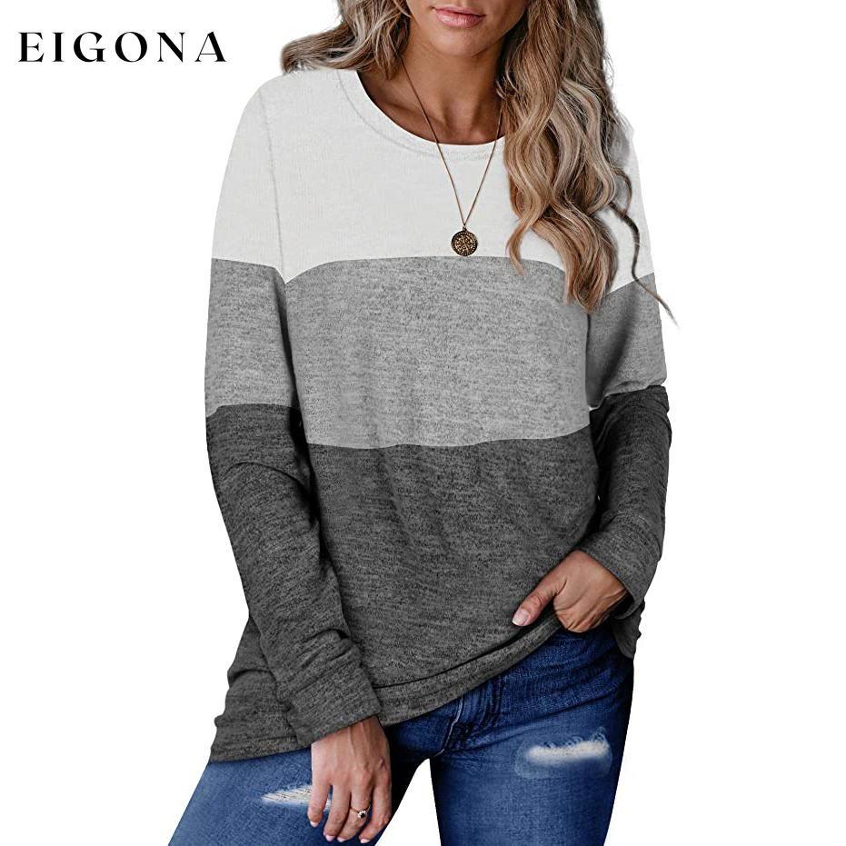 Women's Long Sleeve Sweater Tops - Assorted Styles White Gray __stock:500 clothes Low stock refund_fee:800 tops