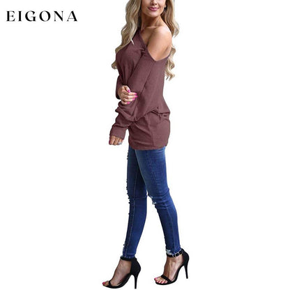 Women's Off-Shoulder Long-Sleeved Top clothes refund_fee:800 tops