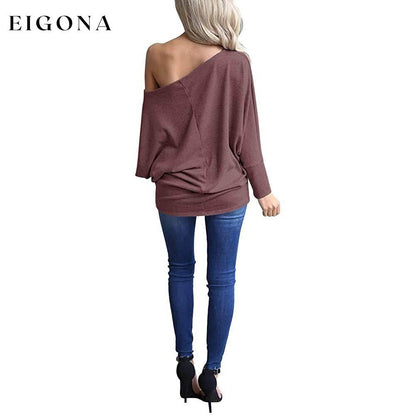 Women's Off-Shoulder Long-Sleeved Top clothes refund_fee:800 tops