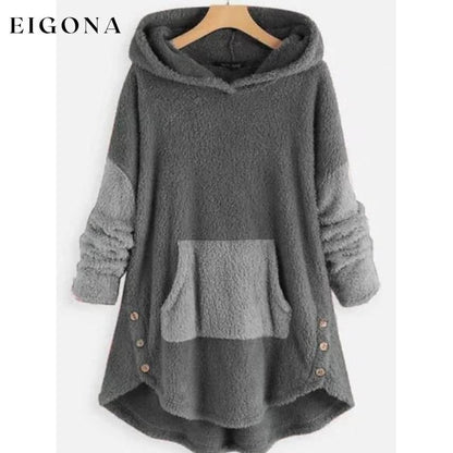 Women's Pullover Solid Colored Hoodie Gray __stock:50 clothes refund_fee:1200 tops