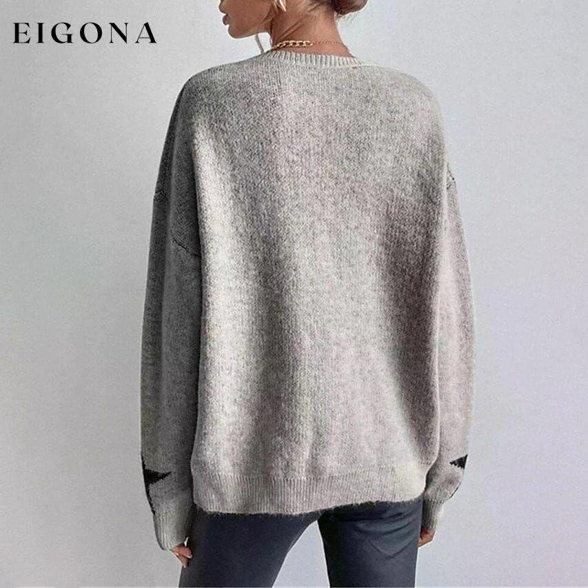 Women's Ribbed Knit Pullover Sweater __stock:200 clothes refund_fee:1200 tops
