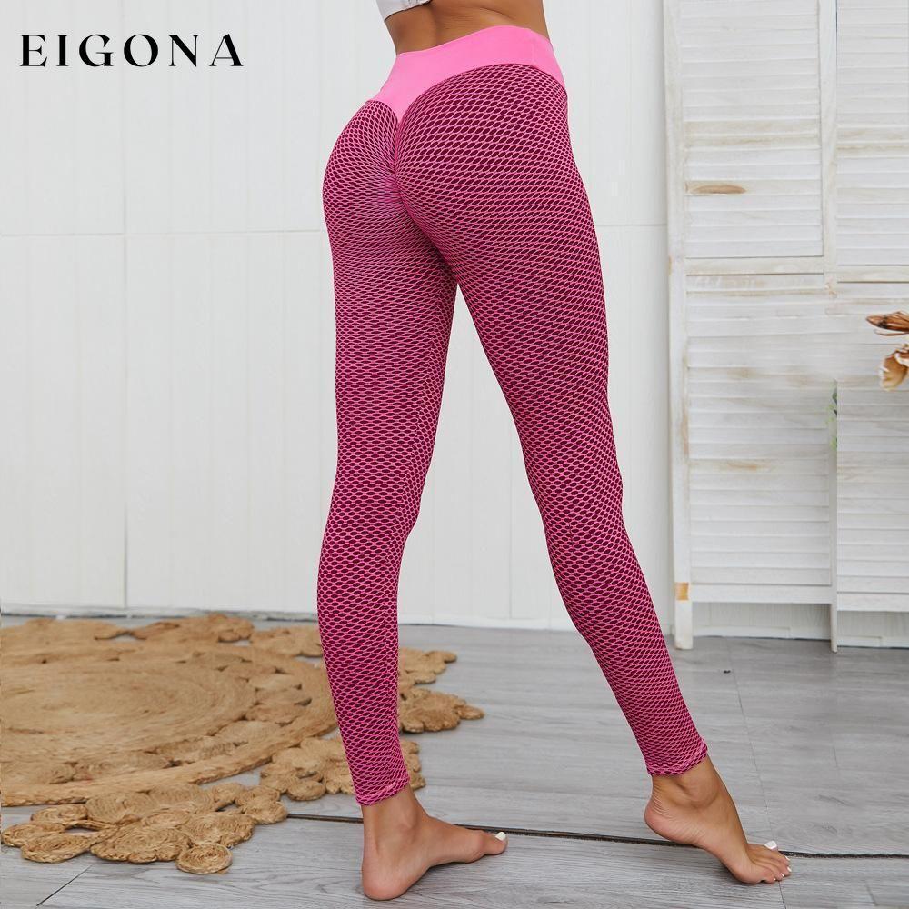 Women's Ruched High-Waist Butt Lifting Leggings Pink __stock:50 bottoms refund_fee:800