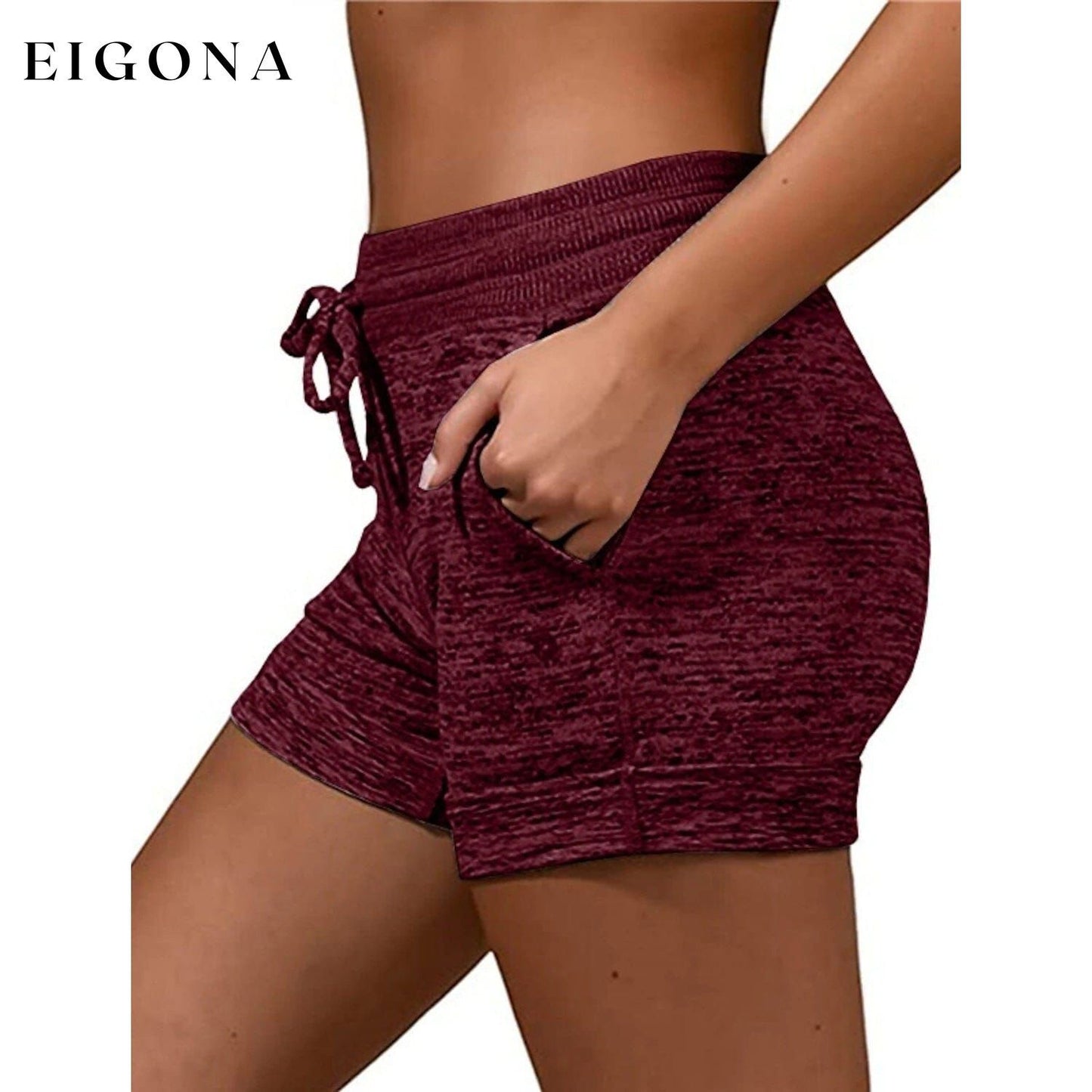 Women's Shorts Cotton Blend Burgundy __stock:200 bottoms refund_fee:800