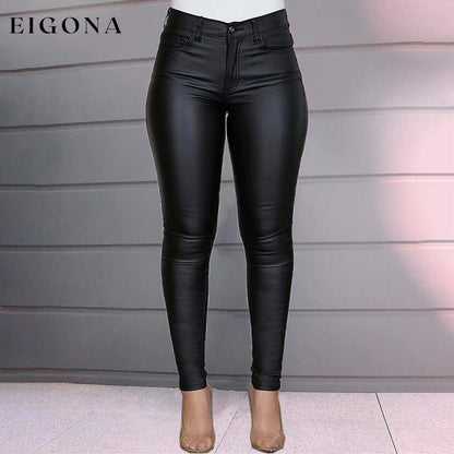 Women's Skinny Leather Pants Black __stock:200 bottoms refund_fee:1200