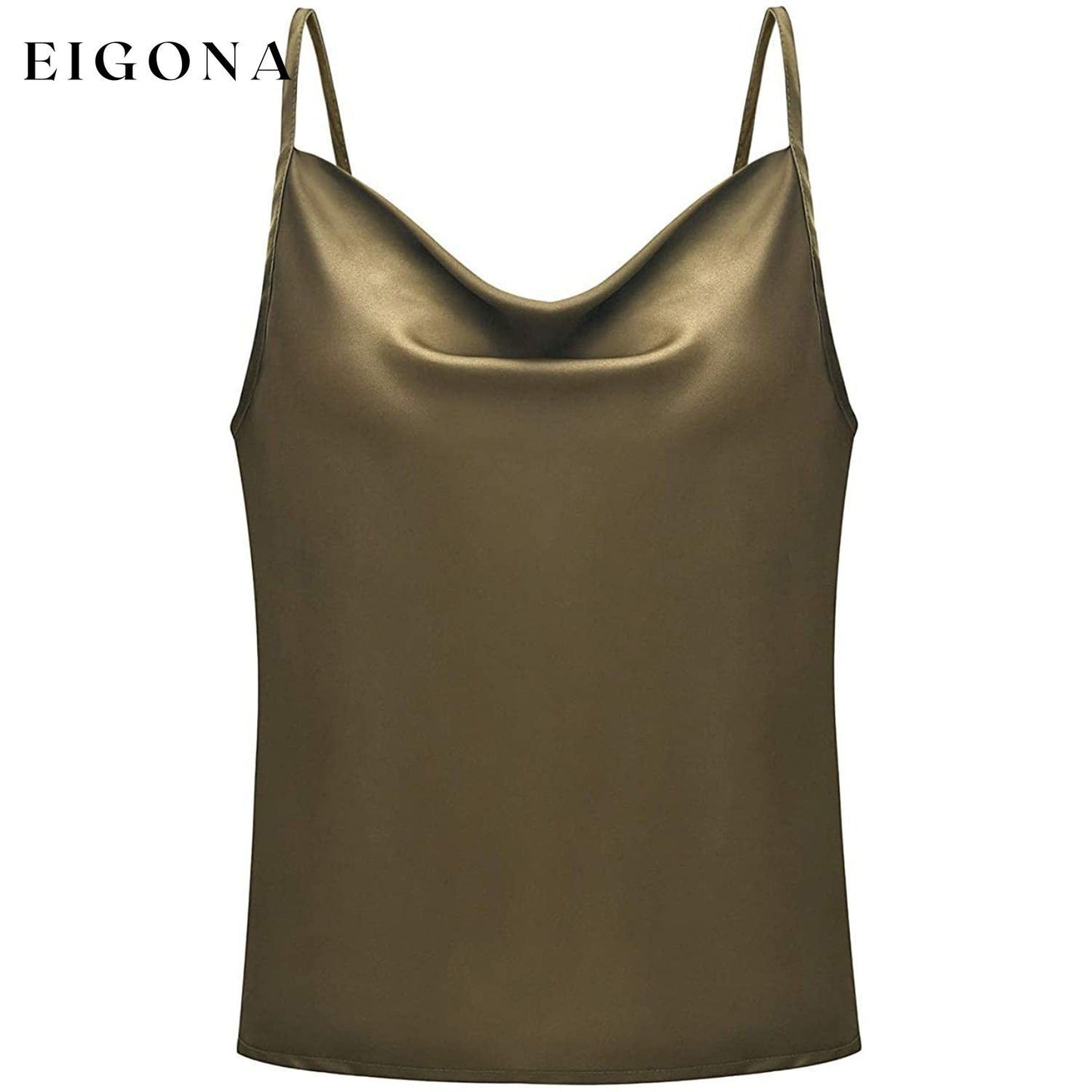 Women's Spaghetti Strap V-Neck Satin Suspender __stock:200 clothes refund_fee:800 tops