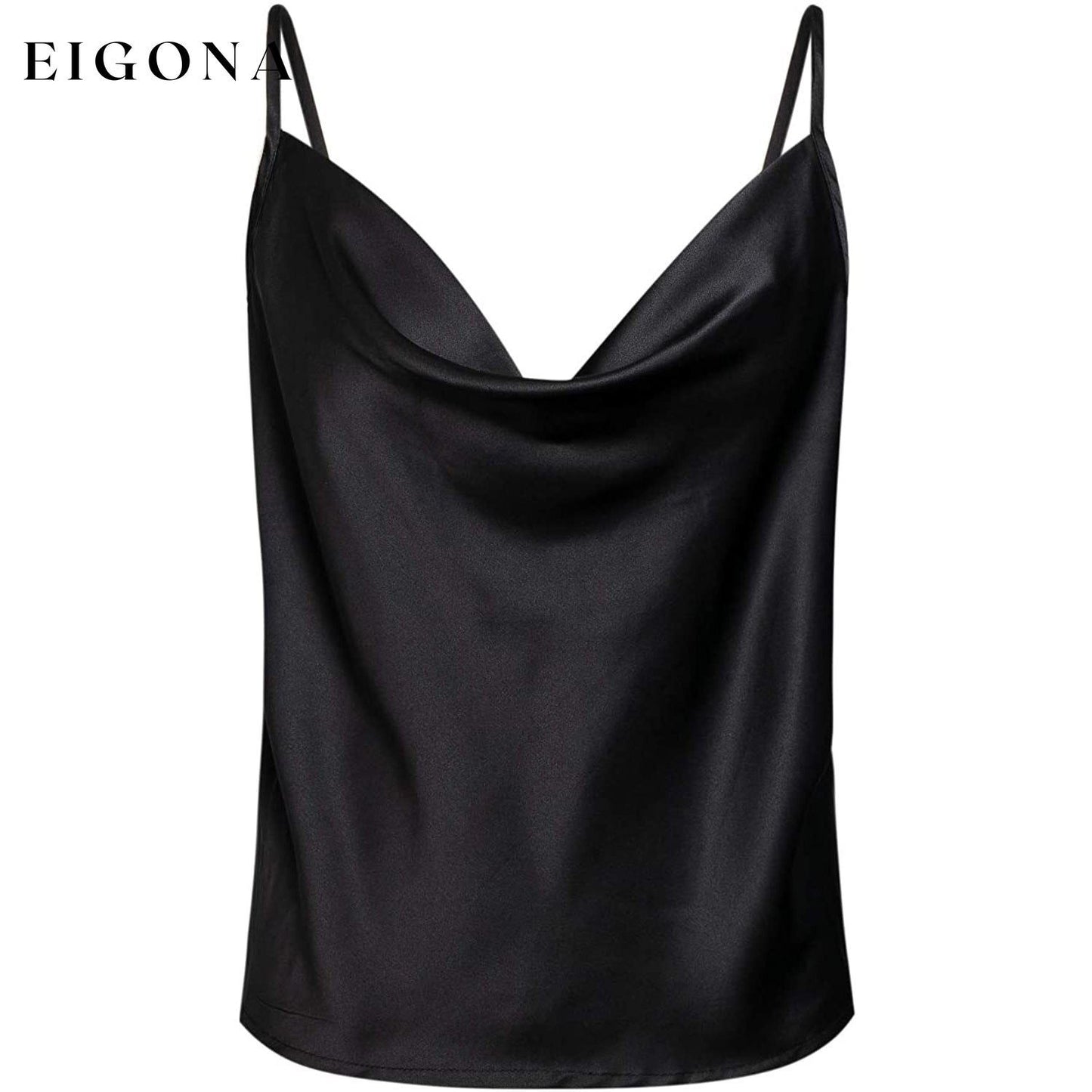 Women's Spaghetti Strap V-Neck Satin Suspender __stock:200 clothes refund_fee:800 tops