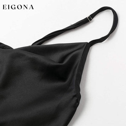 Women's Spaghetti Strap V-Neck Satin Suspender __stock:200 clothes refund_fee:800 tops