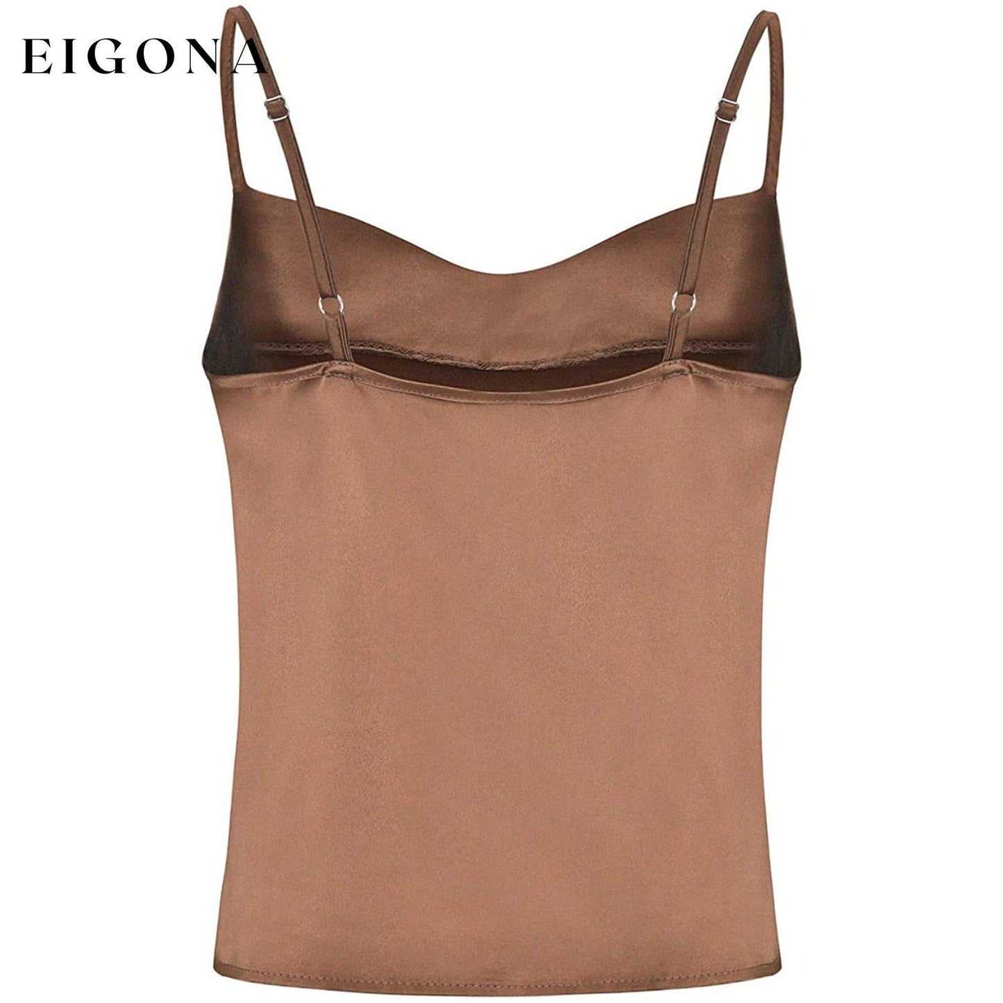 Women's Spaghetti Strap V-Neck Satin Suspender __stock:200 clothes refund_fee:800 tops