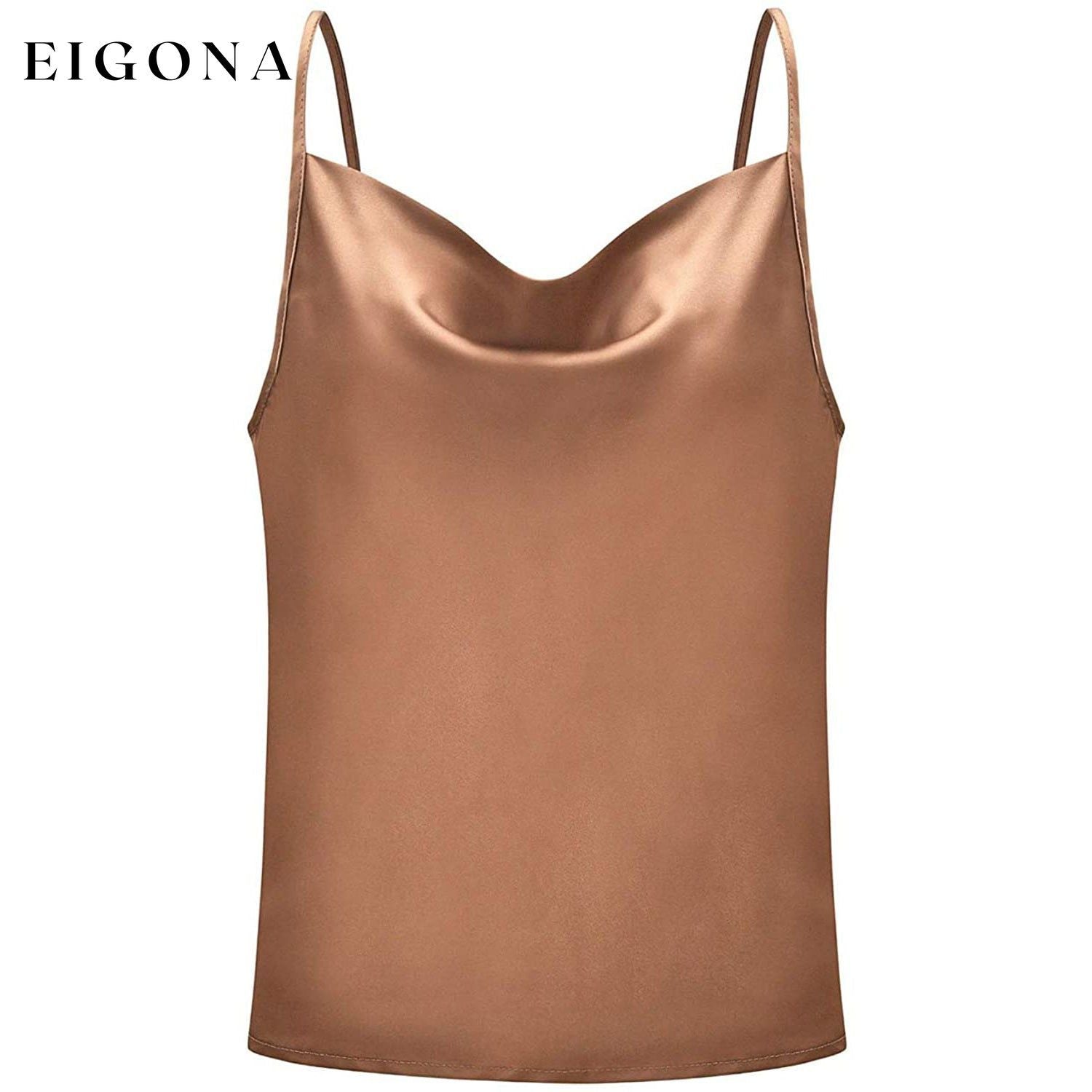 Women's Spaghetti Strap V-Neck Satin Suspender __stock:200 clothes refund_fee:800 tops