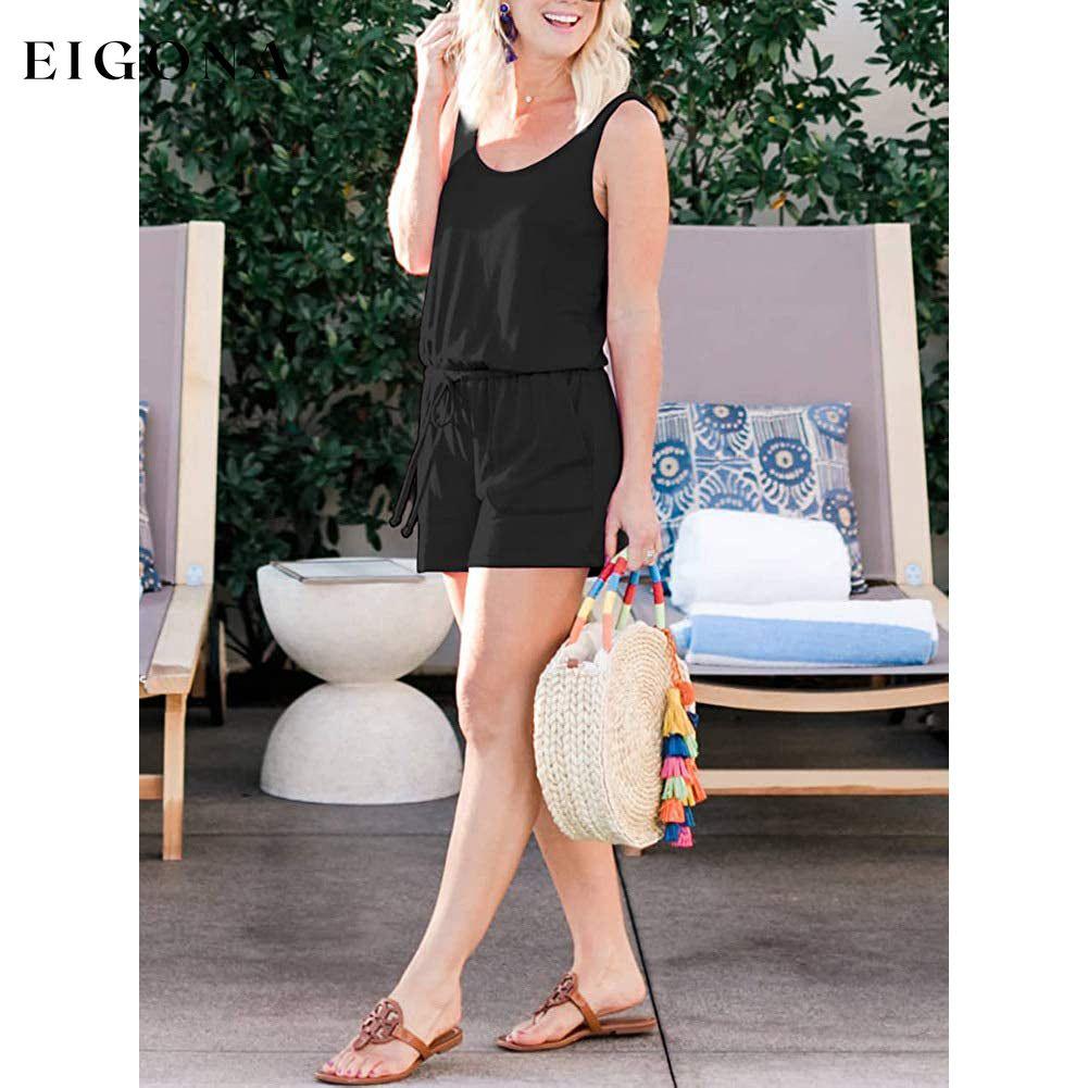 Women's Summer Sleeveless Tank Top Jumpsuit __stock:200 clothes refund_fee:1200 tops