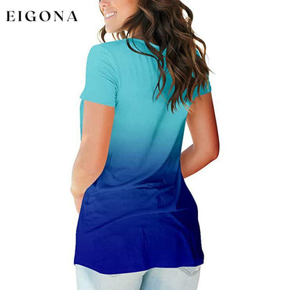 Women's Summer Tie Dye Short Sleeve T-Shirt __stock:200 clothes refund_fee:800 tops