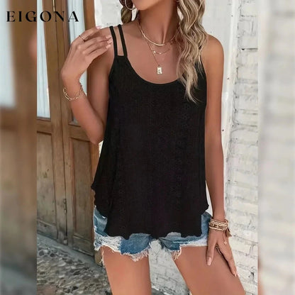 Women's Tank Top Plain Sleeveless Casual Basic Round Neck Black __stock:200 clothes refund_fee:1200 tops