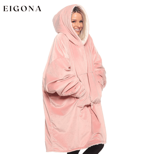 EIGONA Oversized Blanket Hoodie Short Pink appreal lounge