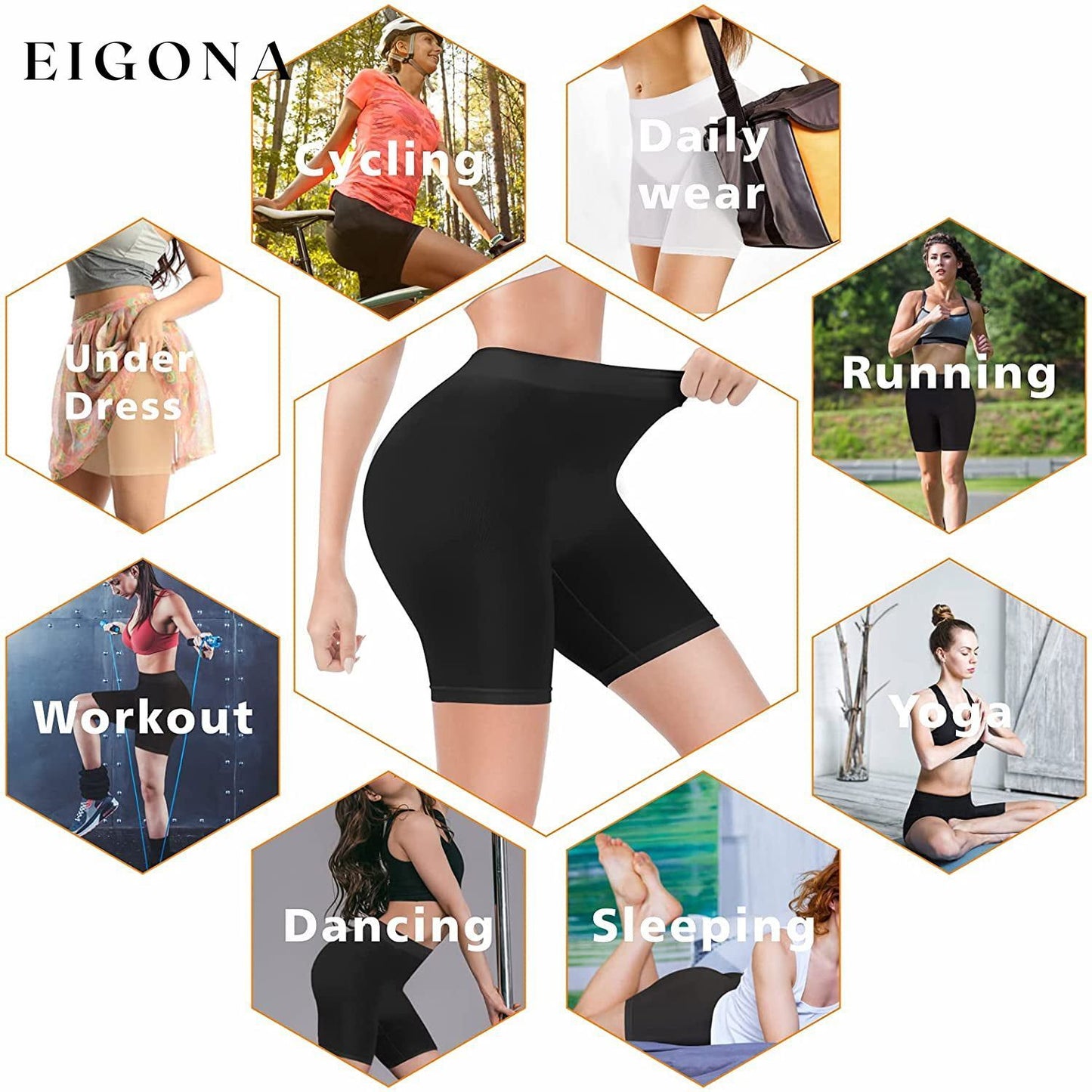 3-Pack: Slip Shorts for Women Under Dress, Comfortable Smooth Yoga Shorts __stock:350 lingerie refund_fee:1200