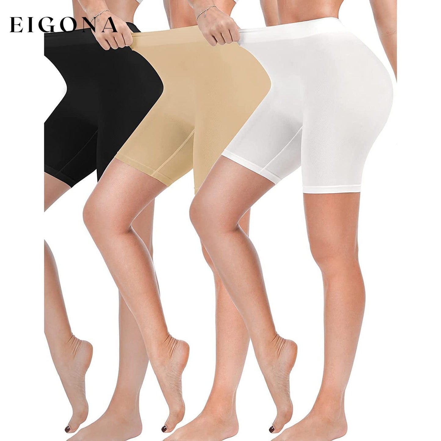 3-Pack: Slip Shorts for Women Under Dress, Comfortable Smooth Yoga Shorts __stock:350 lingerie refund_fee:1200