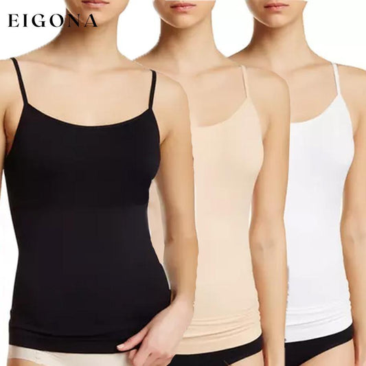 3-Pack: Women's Seamless Shaping Camisoles Assorted __stock:500 clothes refund_fee:1200 tops