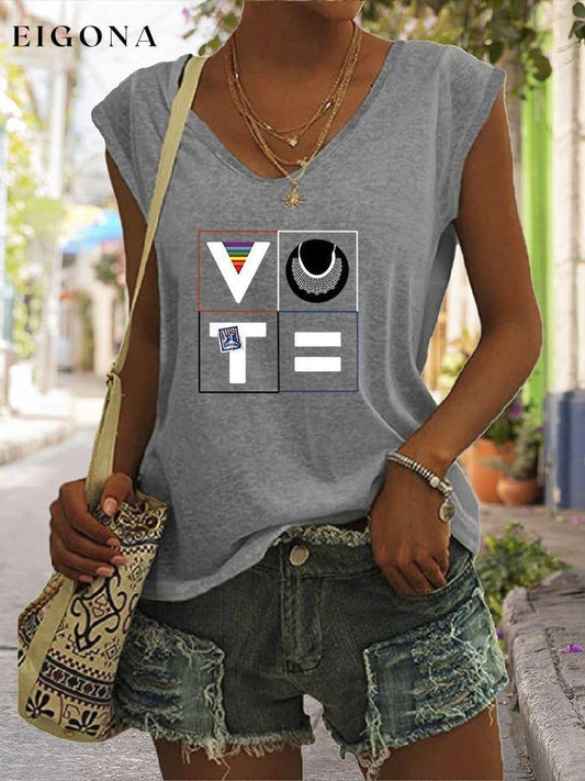Women's Vote For Your Rights Women's Rights Print Sleeveless T-Shirt roe