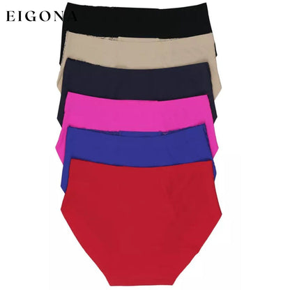 6-Pack: Silky Smooth No Panty Line Assorted Underwear lingerie refund_fee:800