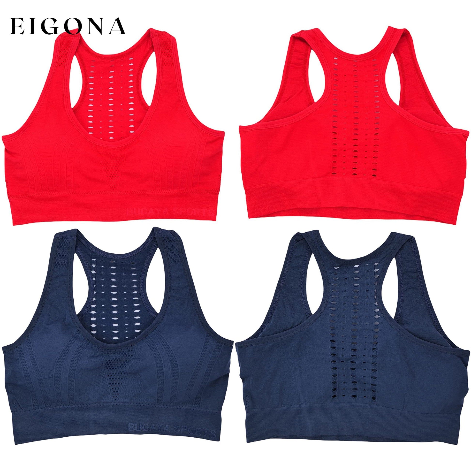 6-Pack: Women's Comfortable and Supportive Racerback Sports Bras __stock:250 lingerie refund_fee:1200