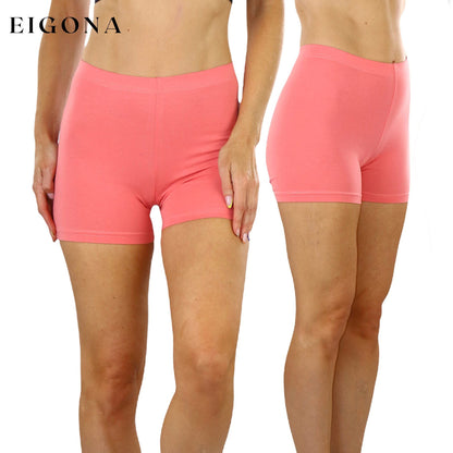 6-Pack: Women's High Waisted Biker Shorts __stock:100 lingerie refund_fee:1200