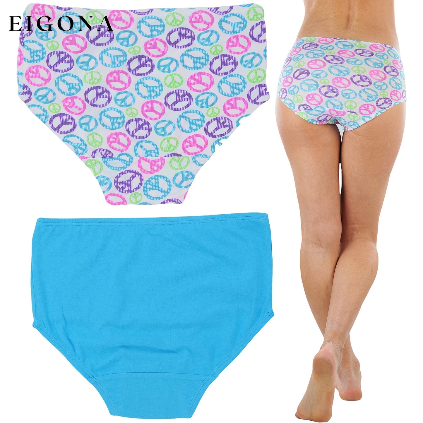 6-Pack: Women's High Waisted Peace and Polka Dot Gridle Panties __stock:50 lingerie Low stock refund_fee:1200