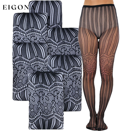 6-Pack: Women's Patterned Fishnet Pantyhose A __stock:100 lingerie refund_fee:1200