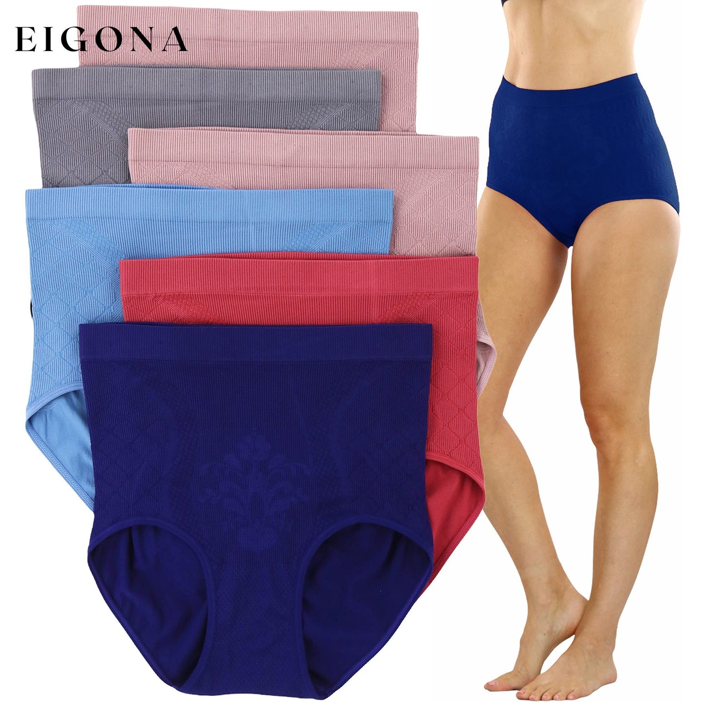 6-Pack: Women's Soft Pastel Floral Front High-Waisted Briefs 4X __stock:100 lingerie refund_fee:1200