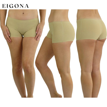 6-Pack: Women's Solid Classic Assortment No Show Boyshorts __stock:100 lingerie Low stock refund_fee:1200