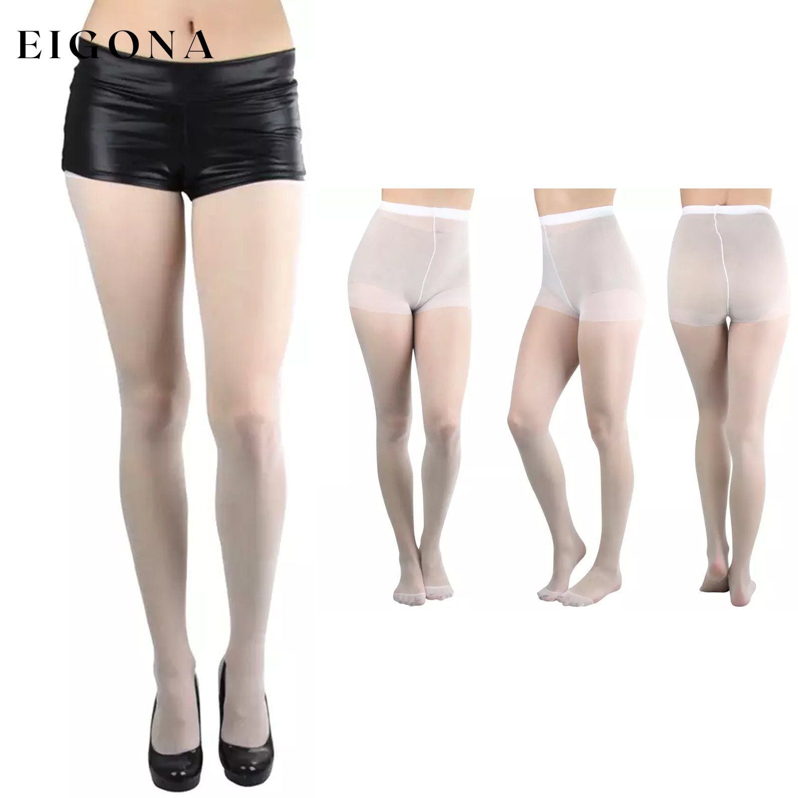 6-Pack: Women's Assorted Sheer Support Toe Pantyhose White __stock:500 lingerie refund_fee:1200
