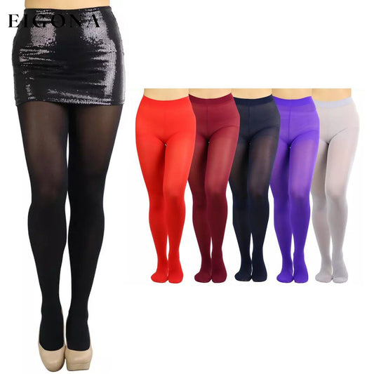 6-Pack: Women's Basic or Vibrant Semi Opaque Pantyhose Bright __stock:550 lingerie refund_fee:1200