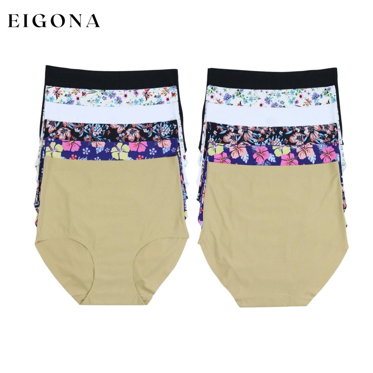 6-Pack: Women's Control High Waisted No Show Hem Lined Briefs Set 2 __stock:550 lingerie Low stock refund_fee:1200